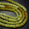 AAA - High Quality - So Gorgeous - Natural Yellow Opal - Smooth Tyre wheel Shape Beads 15 inches Long strand size - 4 - 4.5 mm approx